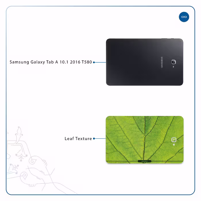 برچسب پوششی ماهوت مدل Leaf-Texture مناسب برای تبلت سامسونگ Galaxy Tab A 10.1 2016 T580