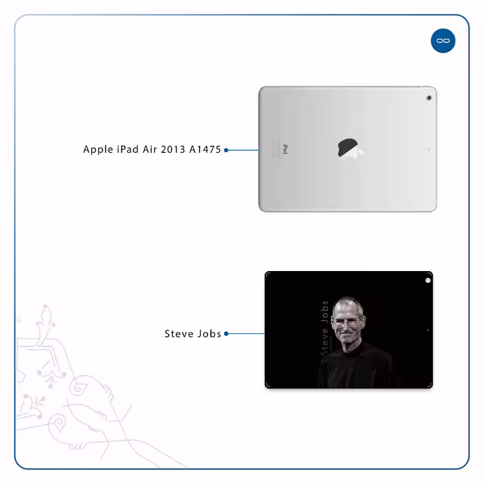 برچسب پوششی ماهوت مدل Steve Jobs مناسب برای تبلت اپل iPad Air 2013 A1475