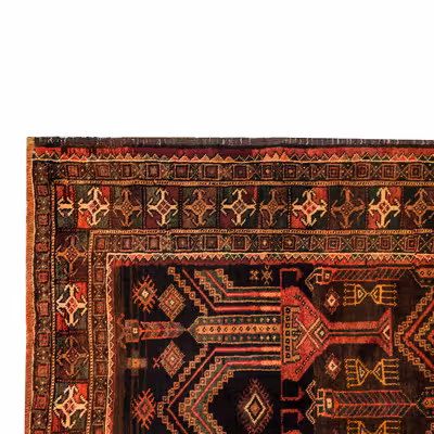 فرش دستبافت سه و نیم متری مدل نقشه بلوچ  کد 22.1194