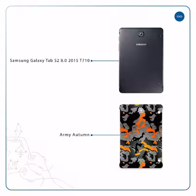 برچسب پوششی ماهوت مدل Autumn-Army مناسب برای تبلت سامسونگ Galaxy Tab S2 8.0 2015 T710