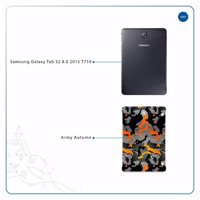 برچسب پوششی ماهوت مدل Autumn-Army مناسب برای تبلت سامسونگ Galaxy Tab S2 8.0 2015 T710