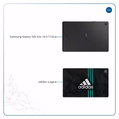 برچسب پوششی ماهوت مدل adidas-Logo مناسب برای تبلت سامسونگ Galaxy Tab S5e 10.5 2019 T725