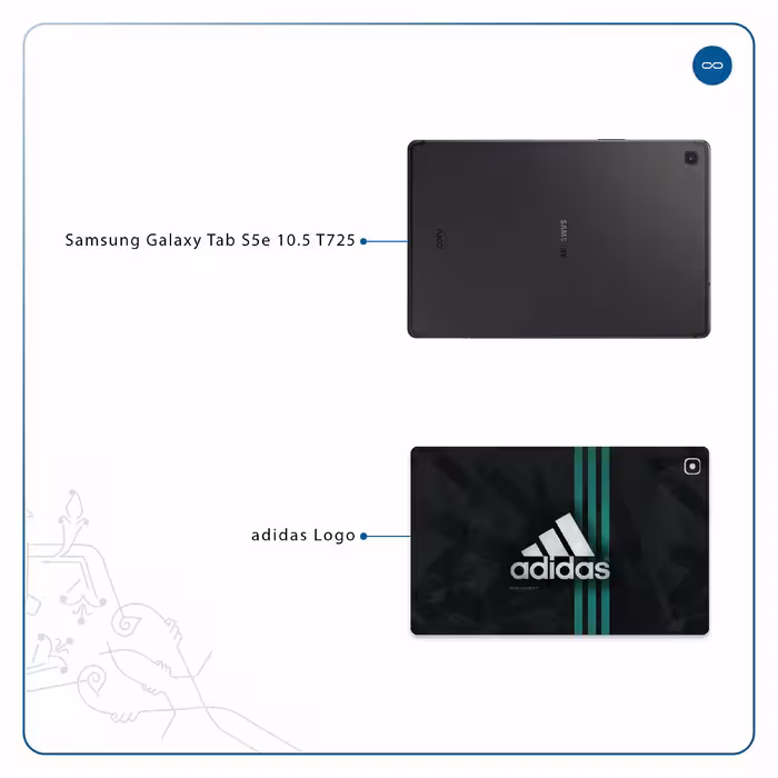 برچسب پوششی ماهوت مدل adidas-Logo مناسب برای تبلت سامسونگ Galaxy Tab S5e 10.5 2019 T725
