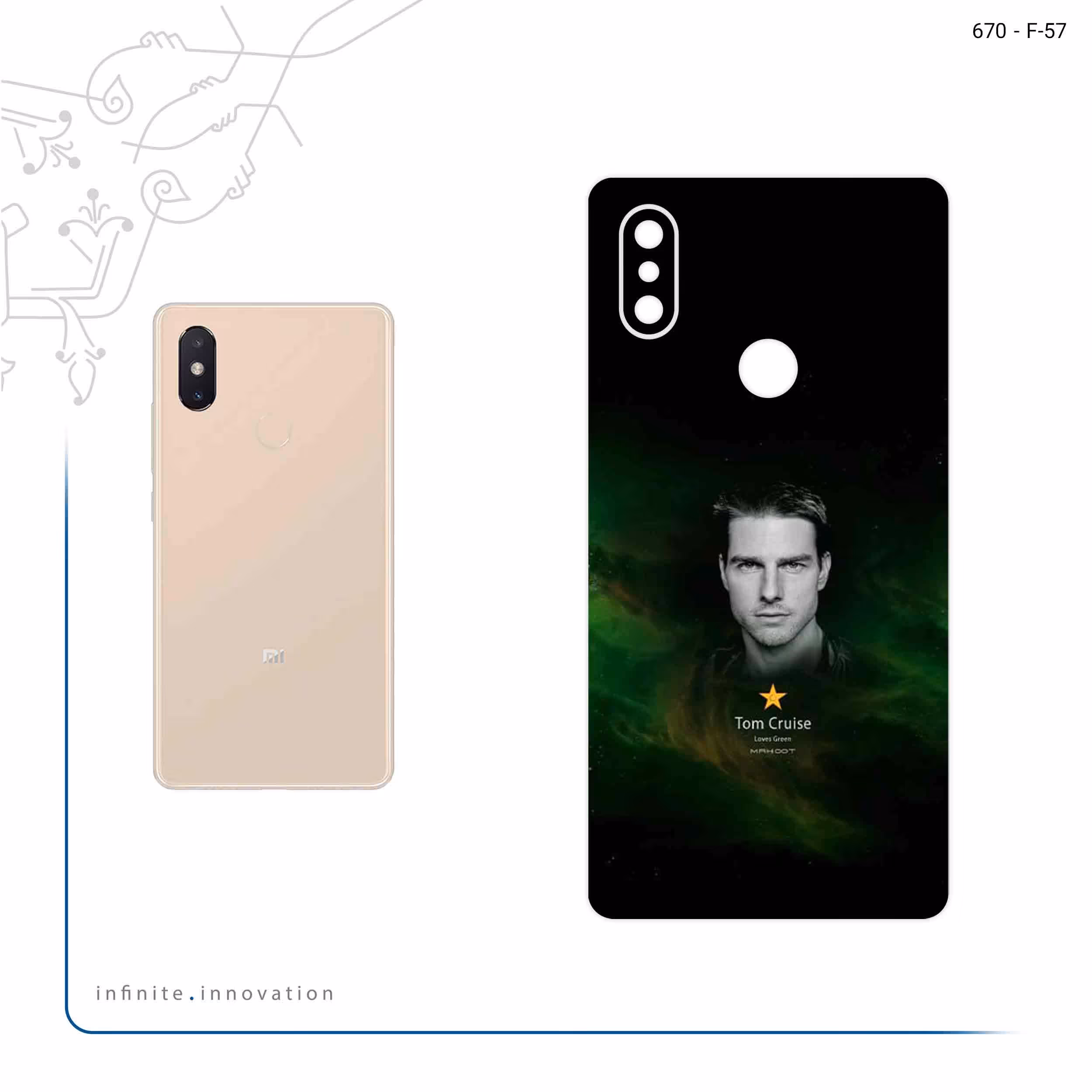 برچسب پوششی ماهوت مدل Tom Cruise مناسب برای گوشی موبایل شیائومی Mi 8 SE