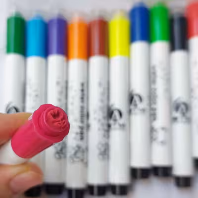 ماژیک رنگ آمیزی 12 رنگ مدل water color مهر دار 