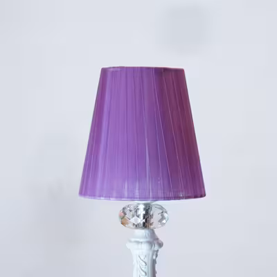 لوستر 6 شعله مدل کریستالی شید دار کد 124