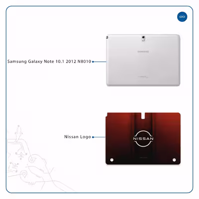 برچسب پوششی ماهوت مدل Nissan-Logo مناسب برای تبلت سامسونگ Galaxy Note 10.1 2012 N8010