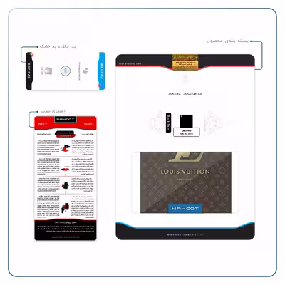 برچسب پوششی ماهوت مدل LOUIS-VUITTON-Logo مناسب برای تبلت لنوو Tab M7 2019