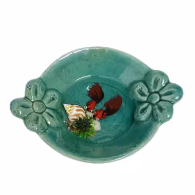 ظرف ماهی هفت سین سرامیکی مدل دوگل