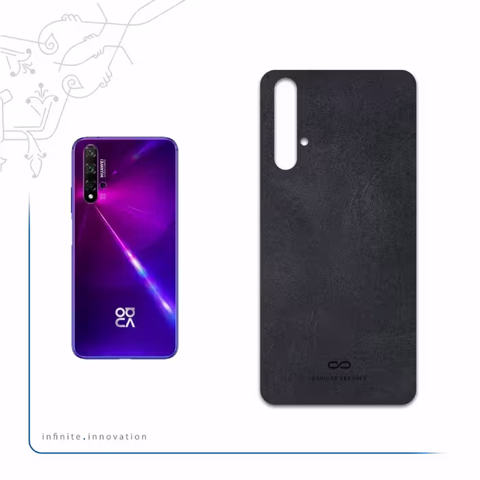 برچسب پوششی ماهوت مدل Graphite-Buffalo-Leather مناسب برای گوشی موبایل هوآوی Nova 5T