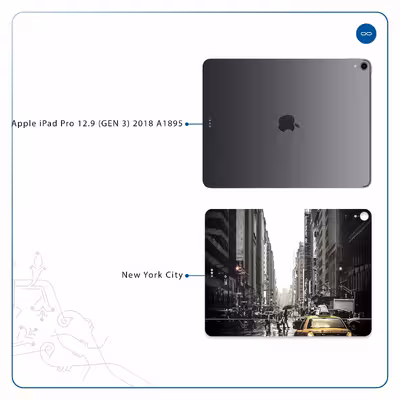 برچسب پوششی ماهوت مدل New York City مناسب برای تبلت اپل iPad Pro 12.9 (GEN 3) 2018 A1895