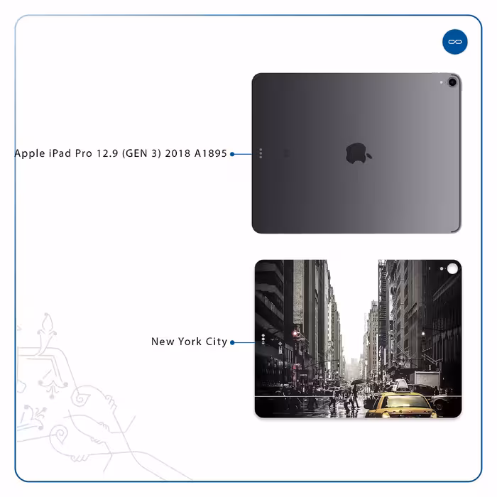 برچسب پوششی ماهوت مدل New York City مناسب برای تبلت اپل iPad Pro 12.9 (GEN 3) 2018 A1895
