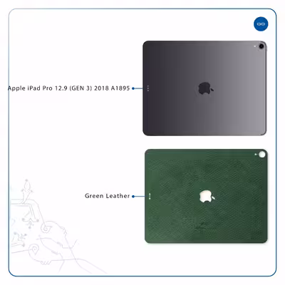 برچسب پوششی ماهوت مدل Green-Leather مناسب برای تبلت اپل iPad Pro 12.9 (GEN 3) 2018 A1895