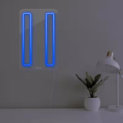 چراغ دیواری نئون دیزاین مدل Pause_BL