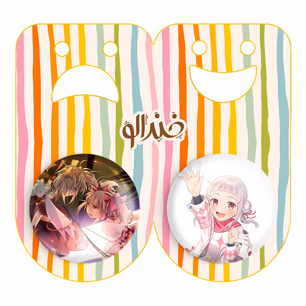 پیکسل خندالو مدل مدوکا و همورا انیمه مجیک مادوکا کد 1842518427 مجموعه 2 عددی