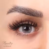 لنز رنگی فصلی بیوتی 500 ساعته، شماره 4 مدل NRA210 دور دار خاکستری BEAUTY COLORED CONTACT LENS NUMBER 4 NRA210