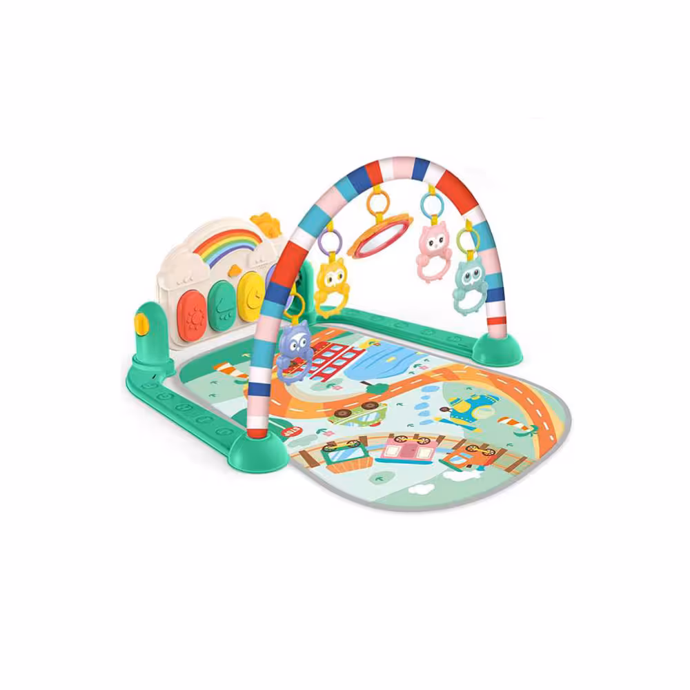 تشک بازی پیانویی نوزاد هانگر Huanger طرح  رنگین کمان