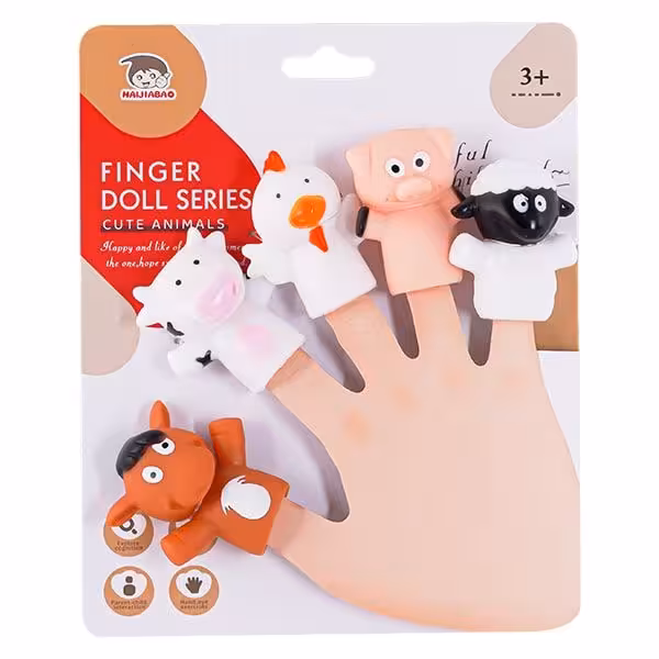عروسک انگشتی سیلیکونی حیوانات مزرعه