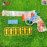 هفت‌تیر اسباب‌بازی مدل همراه با تیرهای فومی و پوکه مدل YS045