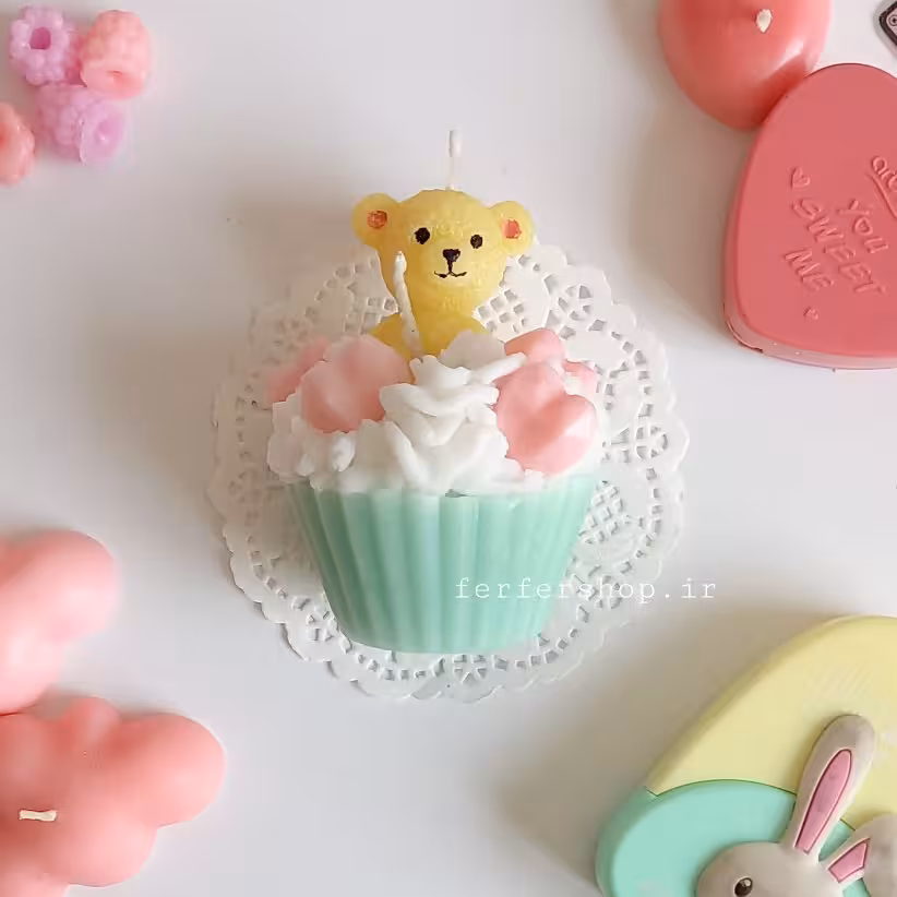 شمع دستساز کاپکیک رنگ دلخواه