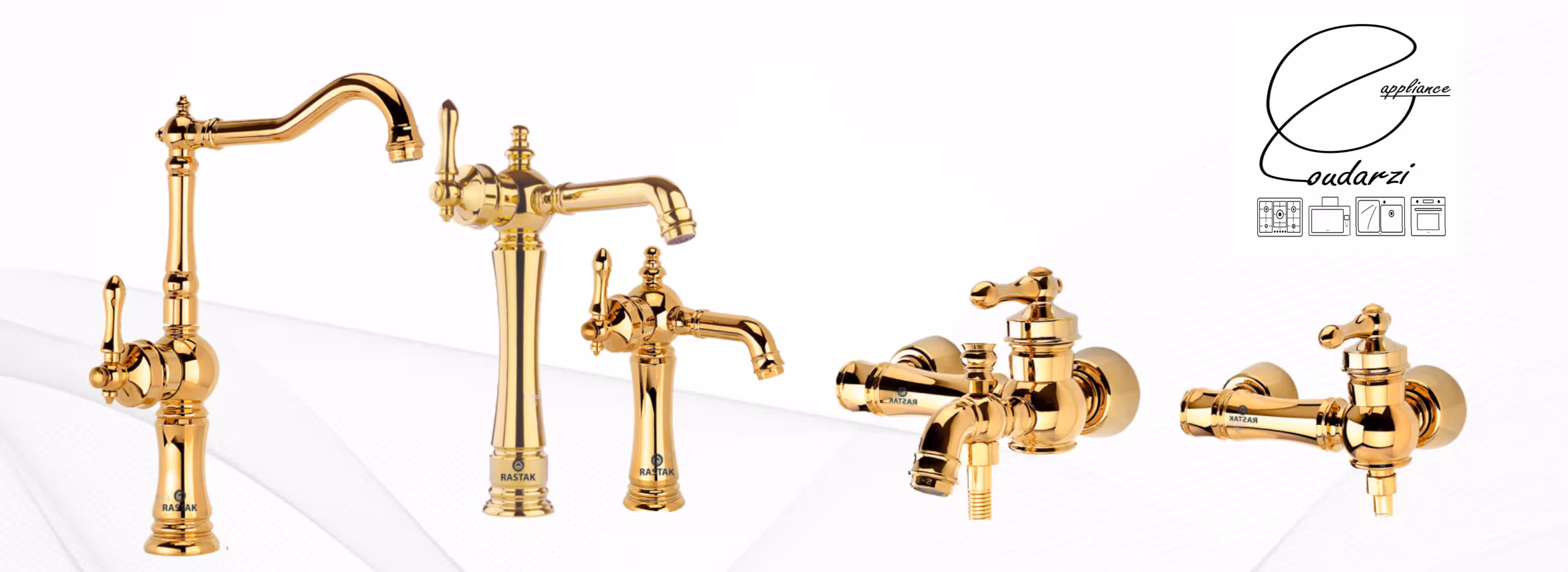 ست شیراآلات رستاک مدل کیوتن طلایی