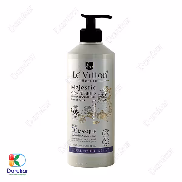 ماسک موهای رنگ شده حاوی عصاره انگور و انار مدل CC Masque لویتون