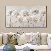 تابلو دکوراتیو نقش برجسته، طرح قاصدک، ابعاد 140*70 سانتی متر، کد 715