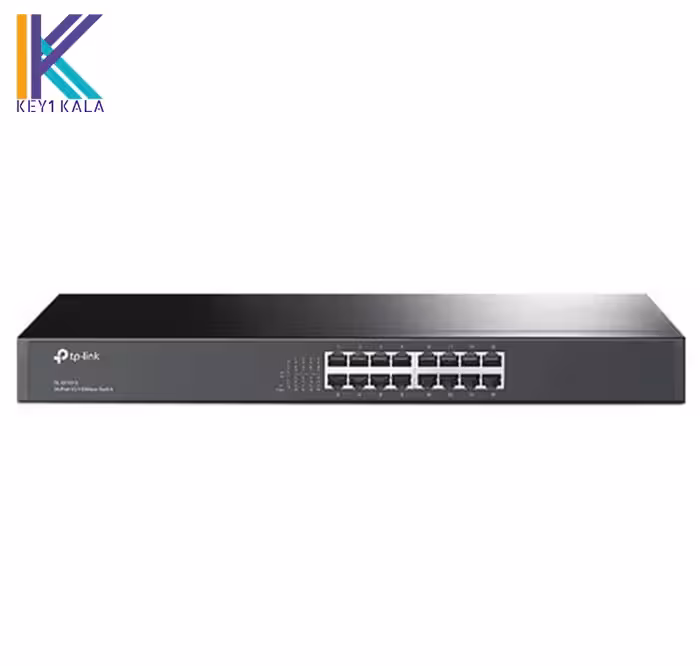 سوییچ 16 پورت مگابیتی و رکمونت تی پی-لینک مدل TL-SF1016