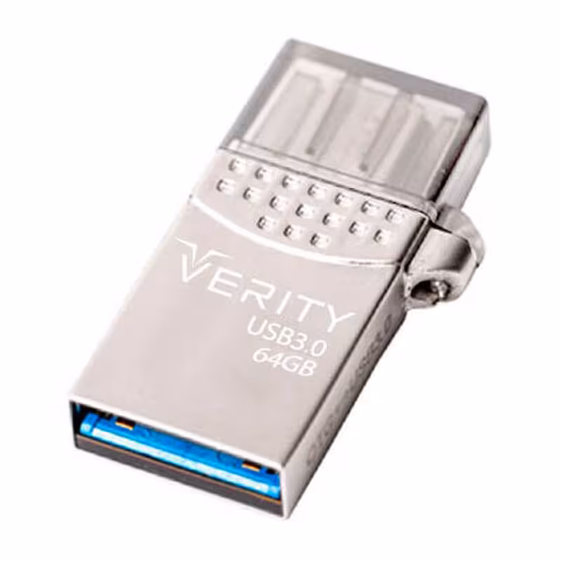 فلش 64 گیگ وریتی Verity O511 Dual Drive OTG Type-C USB3