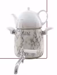 کتری و قوری 3 لیتر برند نزاز NEZAZ مدل 3012_سفید