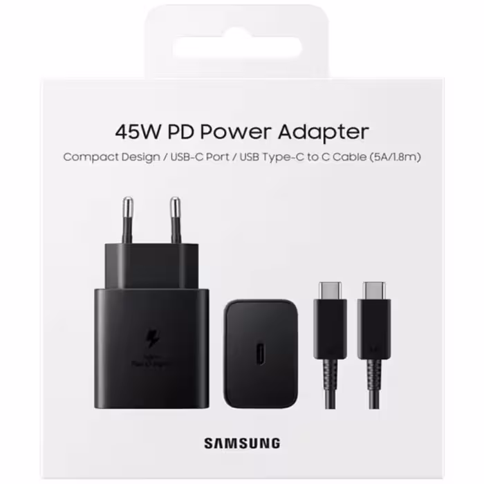شارژر دیواری سامسونگ به همراه کابل Samsung EP-T4510 super fast Charger 45W