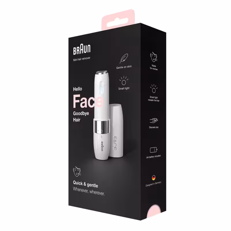 ماشین اصلاح موی صورت بانوان براون FS1000 هلو فیس گودبای هیر(انگلیسی نویس)