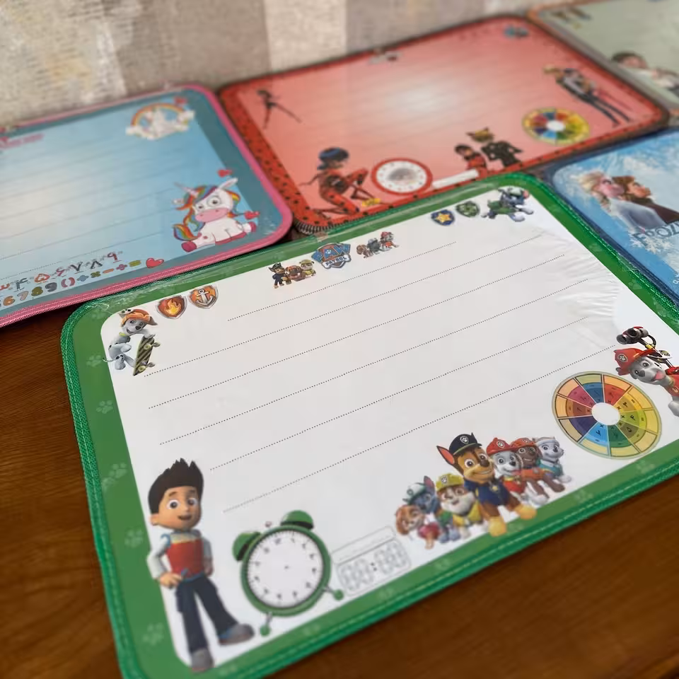 تخته وایت برد دو رو طرح دانش آموزش - 35در50 آموزش جدول ضرب 