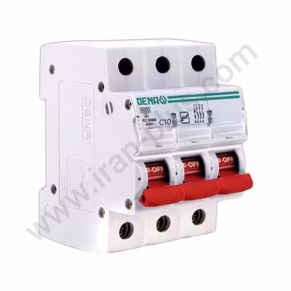 فیوز مینیاتوری سه پل 10 آمپر دناالکتریک مدل C10-6KA