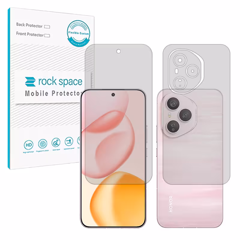 گلس صفحه نمایش و پشت گوشی آنر Honor 400 Pro (China) مدل نانو هیدروژل مات برند راک اسپیس کد SS
