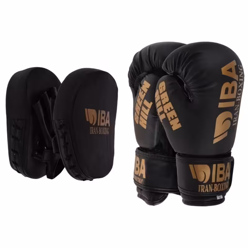 ست دستکش و میت گرین هیل آیبا  aiba pro black