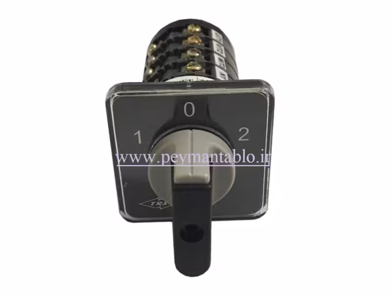 کلید سلکتور (گردان) سه فاز و نول (چهار پل)، دو طرفه ، 16 آمپر ، TRS