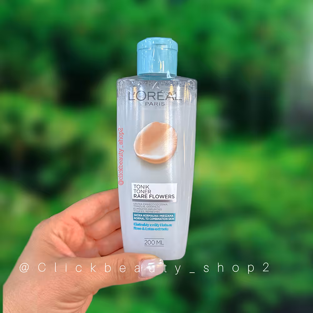 تونیک پاک کننده صورت گل های کمیاب لورآل 200 میل آبی ( فرانسه )  L’Oreal facial cleansing tonic