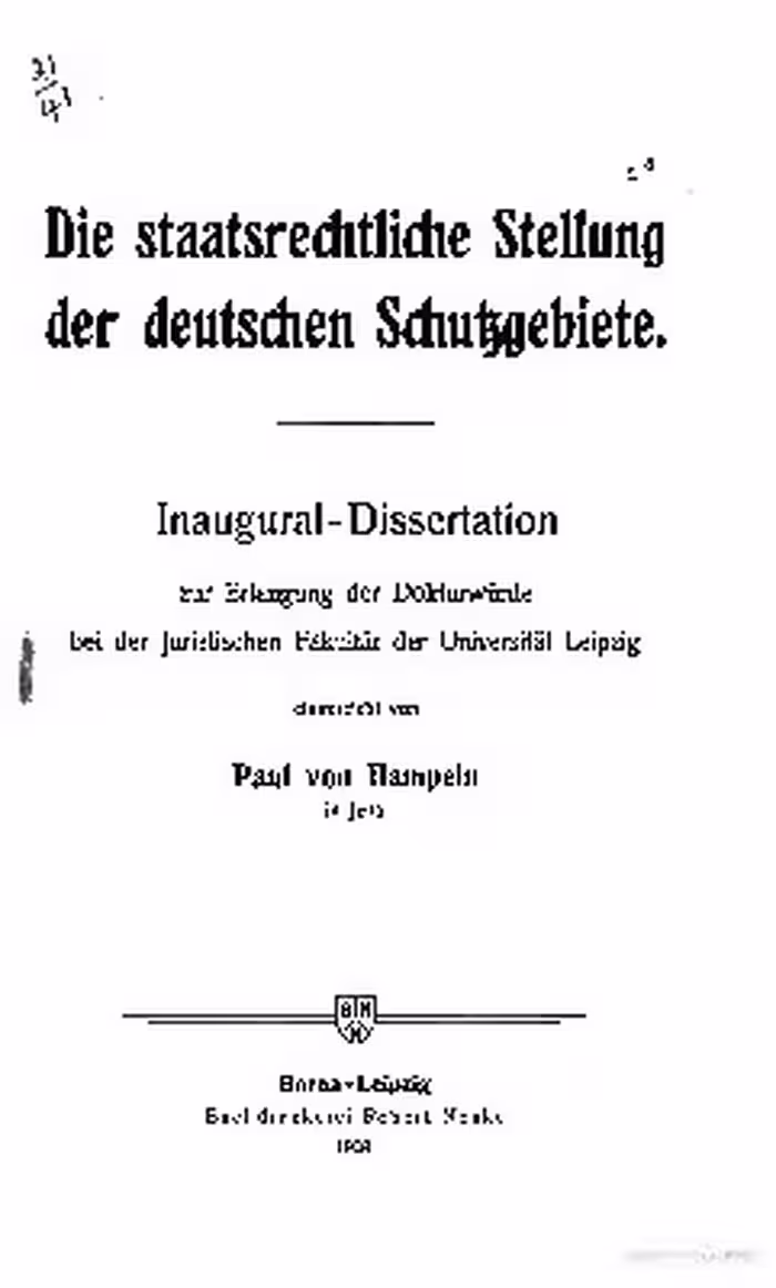 خرید و دانلود نسخه کامل کتاب Die staatsrechtliche Stellung der deutschen Schutygebiete