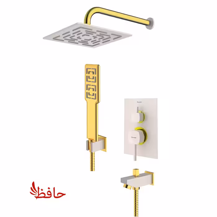 شیر حمام توکار شودر مدل رومر شیری طلایی تیپ 4 BRASS