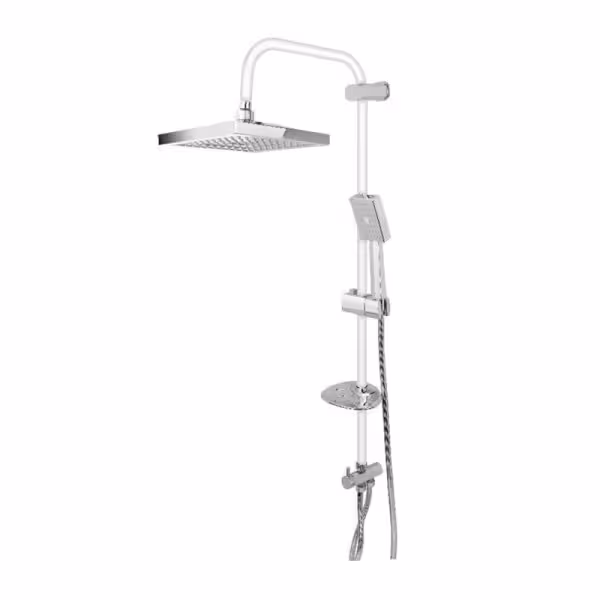 علم دوش دوکاره (یونیورست) درخشان مدل آتوسا 102 سفید کروم