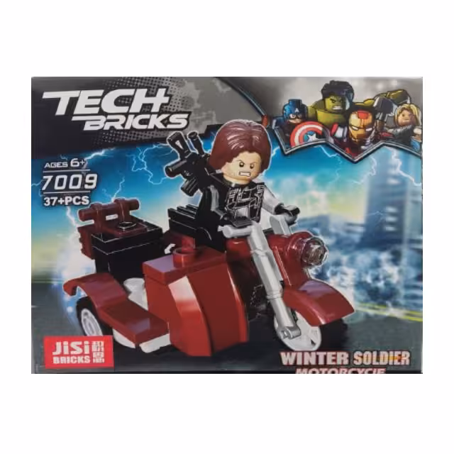 ساختنی لگو موتور سوار مدل Winter soldier