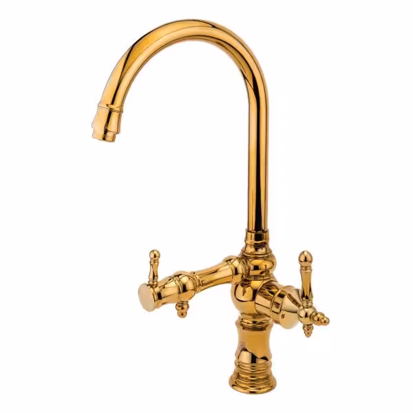 شیر ظرفشویی دو منظوره نگین طلایی کلاسیک قهرمان