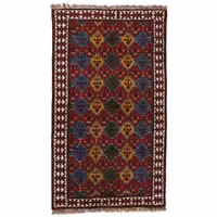 فرش خراسان دستبافت دو متری طرح قابی