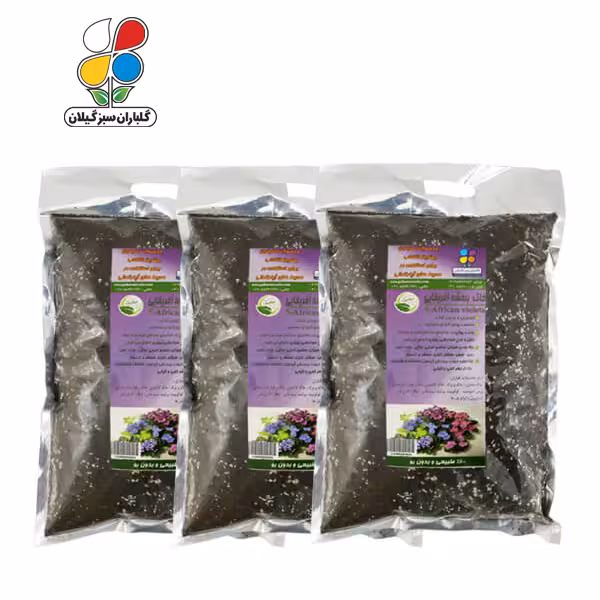 خاک بنفشه آفریقایی 1 کیلوگرمی بسته سه عددی