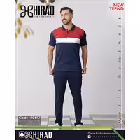 ست تیشرت و شلوار دورس مردانه مدل 20497 برند هیراد نخ پنیه سایز 2XL کد 41471