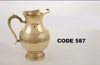 پارچ برنجی طرح دار کد 587