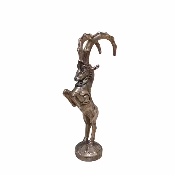 مجسمه قوچ  هخامنشی ( بز، کل ) مسی ابکاری نقره