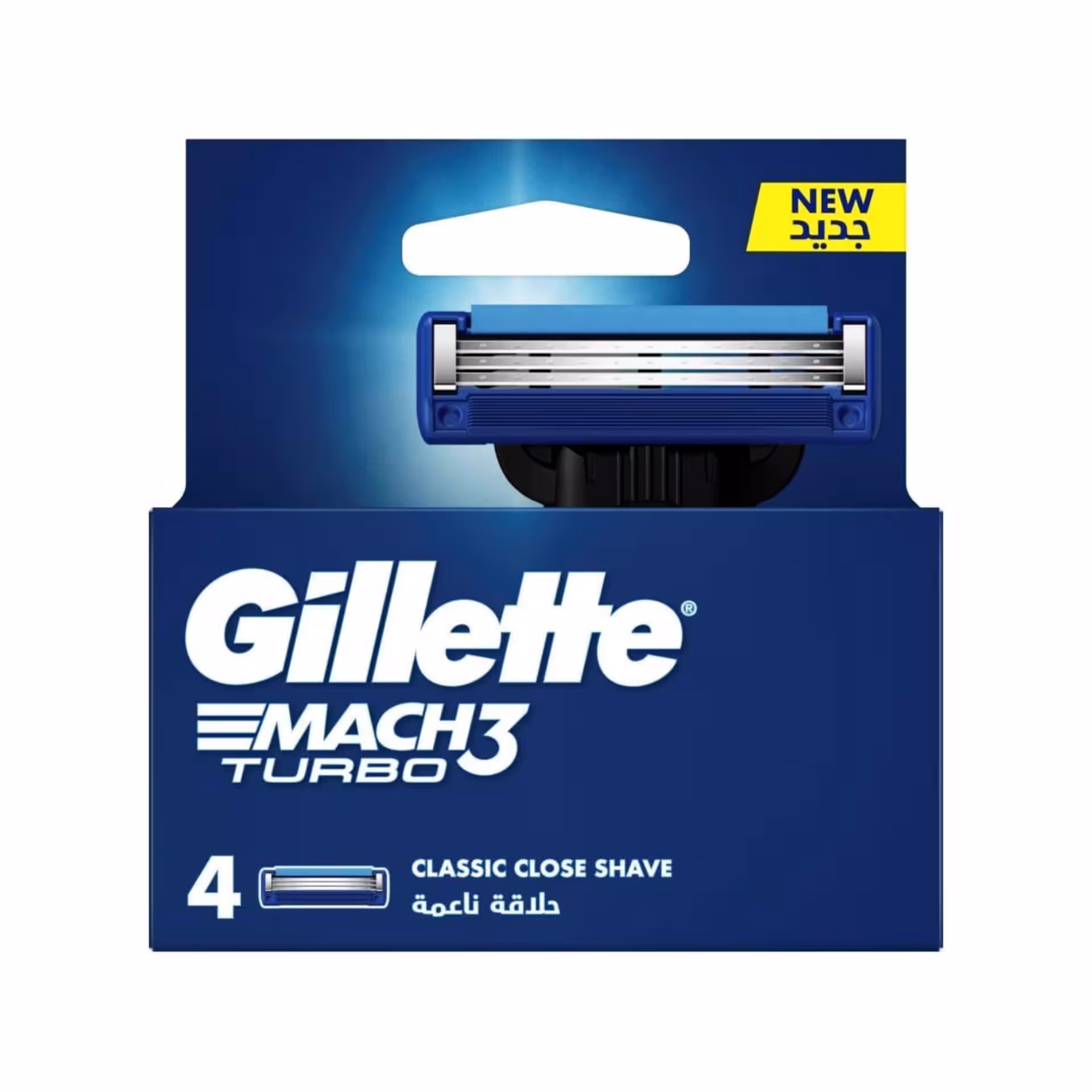 یدک خودتراش ژیلت مدل Mach 3 Turbo سه لبه بسته 4 عددی