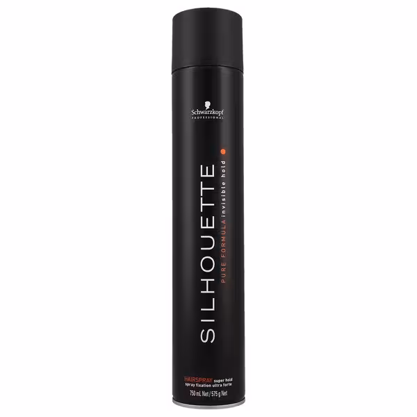 اسپری سیلوئت مشکی حالت دهنده سوپر قوی حجم 500 میلی لیتر Silhouette Super Hold
